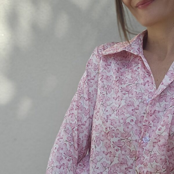Camicia fiori di pesco